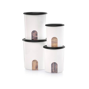 Tupperware® One Touch® Reminder Canisters, Food Storage Set of 4